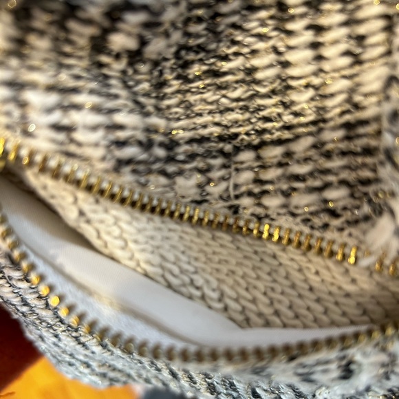 ANTHROPOLOGIE CARTONNIER Cream & Grey with Gold Details Button Cardigan/Blazer - Picture 7 of 12